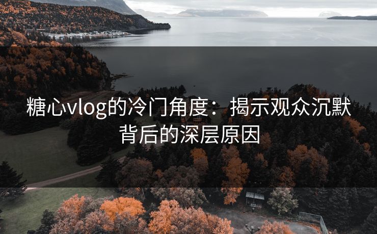 糖心vlog的冷门角度：揭示观众沉默背后的深层原因